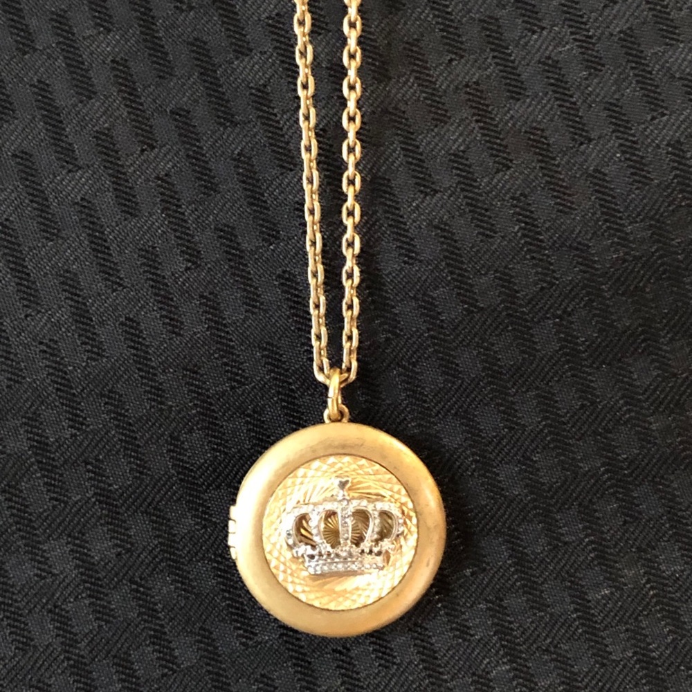 Vintage Juicy Couture Crown Photo Locket Necklace